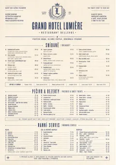 Grand Hotel Classic menu template preview