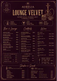 Lounge Velvet menu template preview