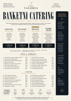 hotel banquet catering menu template preview