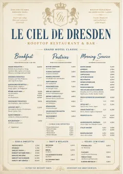Grand Hotel Classic menu template preview
