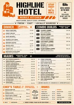 Food Truck Bold menu template preview