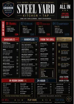 Sports Arena Energy menu template preview