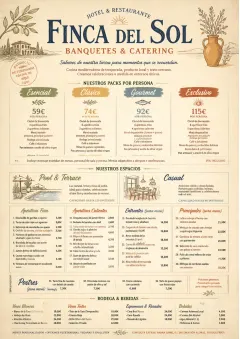 Banquet Catering menu template preview