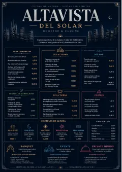 Rooftop Skyline menu template preview