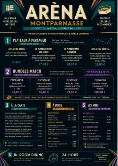 Sports Arena Energy menu template preview