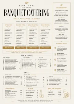 hotel banquet catering menu template preview