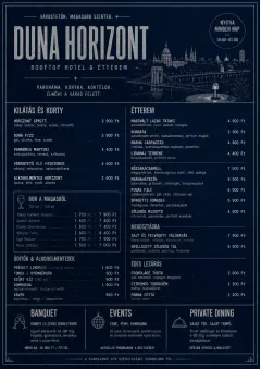 Rooftop Skyline menu template preview