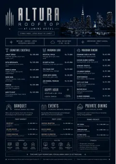 hotel rooftop skyline menu template preview