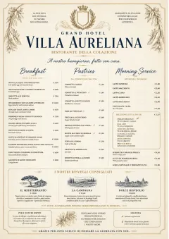 Grand Hotel Classic menu template preview