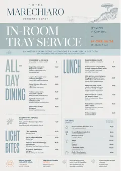 In-Room Tray Service menu template preview
