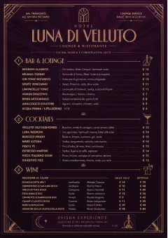 Lounge Velvet menu template preview