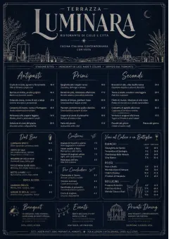 Rooftop Skyline menu template preview
