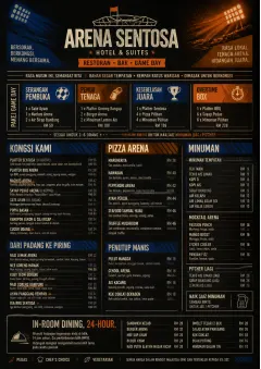 Sports Arena Energy menu template preview