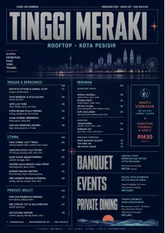 Rooftop Skyline menu template preview