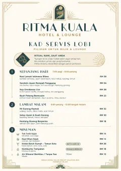 Lobby Service Card menu template preview