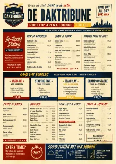 Sports Arena Energy menu template preview