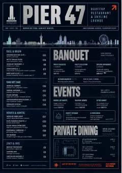 Rooftop Skyline menu template preview
