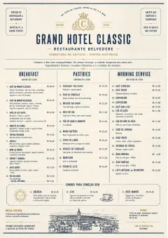 Grand Hotel Classic menu template preview