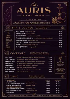 Lounge Velvet menu template preview
