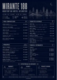 Rooftop Skyline menu template preview