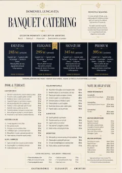 hotel banquet catering menu template preview