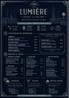 Rooftop Skyline menu template preview