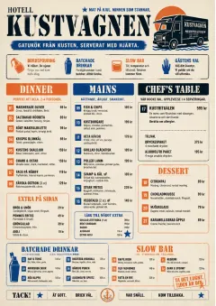 Food Truck Bold menu template preview