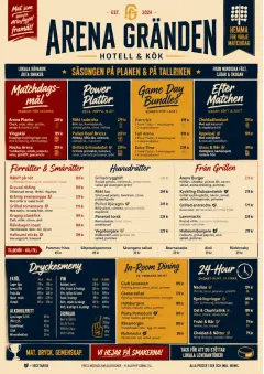 Sports Arena Energy menu template preview