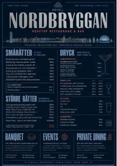 Rooftop Skyline menu template preview