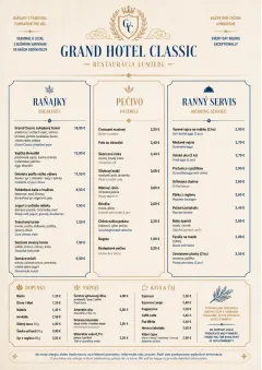 Grand Hotel Classic menu template preview