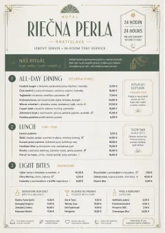 In-Room Tray Service menu template preview