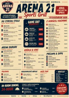 Sports Arena Energy menu template preview