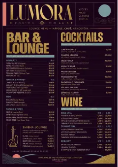 Lounge Velvet menu template preview