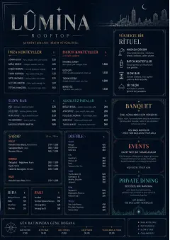 Rooftop Skyline menu template preview