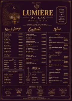 hotel lounge velvet menu template preview