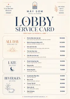 Lobby Service Card menu template preview