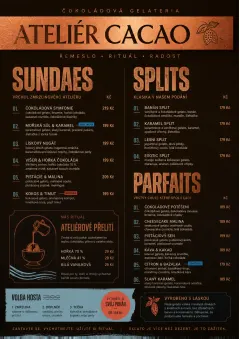 Chocolate Atelier menu template preview