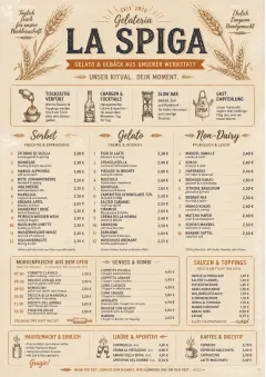 Bakery Rustic menu template preview