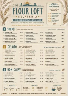 Bakery Rustic menu template preview