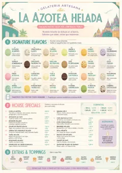 Gelato Bright menu template preview