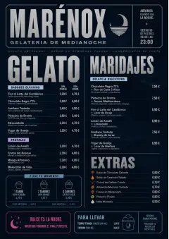 Midnight Sweets menu template preview