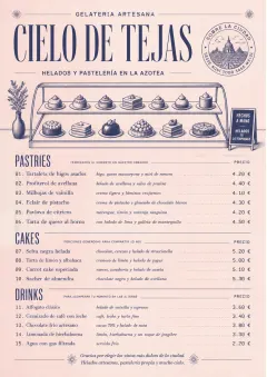 Patisserie Counter menu template preview