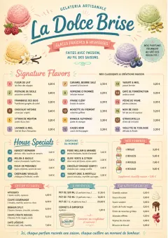 Gelato Bright menu template preview