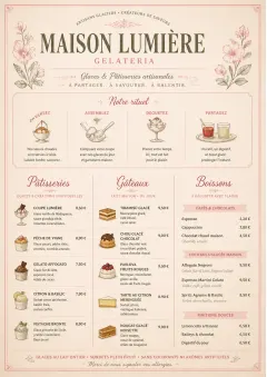 Patisserie Counter menu template preview