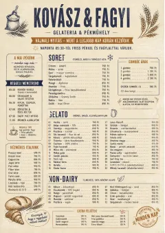 Bakery Rustic menu template preview