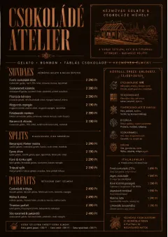 Chocolate Atelier menu template preview