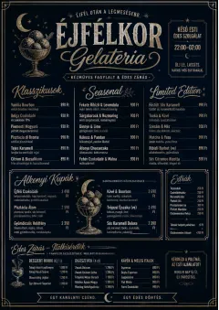 Midnight Sweets menu template preview