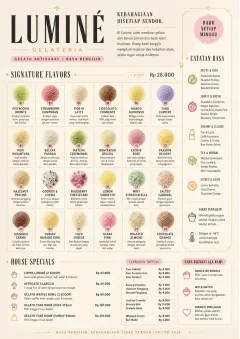 Gelato Bright menu template preview
