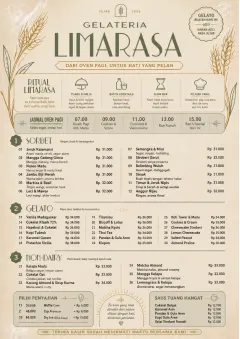 Bakery Rustic menu template preview