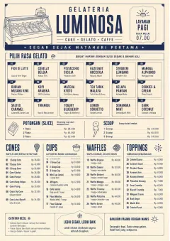 Cafe Dessert Case menu template preview